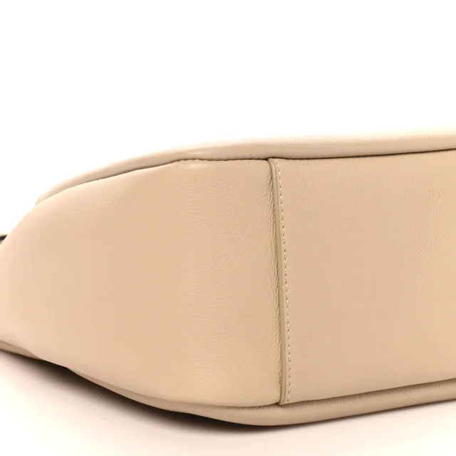 Saint Laurent Smooth Calfskin Small Le 5 A 7 Soft Hobo Sea Salt in Calfskin from FASHIONPHILE, photo 8 of 9