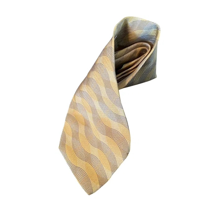 Giorgio Armani Vintage Silk Neck Tie Gold Purple Abstract Italy Designer in gold Silk from Poshmark