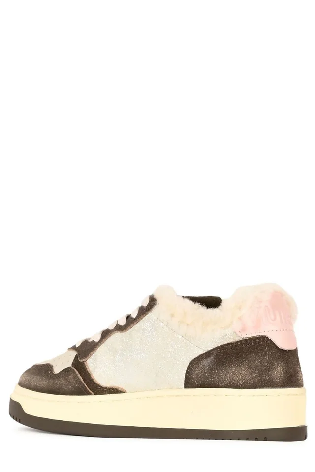 AUTRY Shearling Trim Low-Top Sneakers, photo 3 of 3 from SENSER