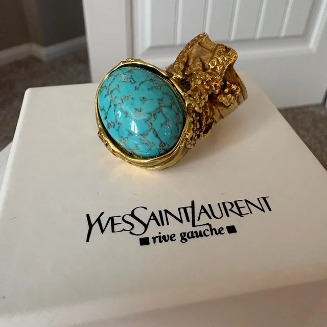 Saint Laurent Vintage Arty Ring in blue|gold from Poshmark, photo 1 of 1