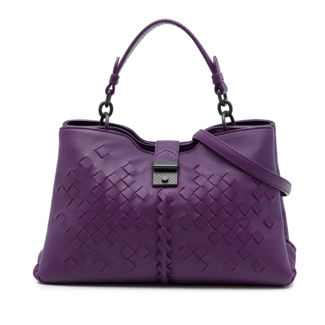Purple Bottega Veneta Nappa Intrecciato Napoli Satchel in Purple Nappa leather from Designer Revival, photo 1 of 1