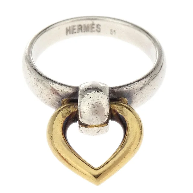 Hermès Heart Knock Ring 18K SV925 #51 Jewelry from AMORE Vintage Tokyo