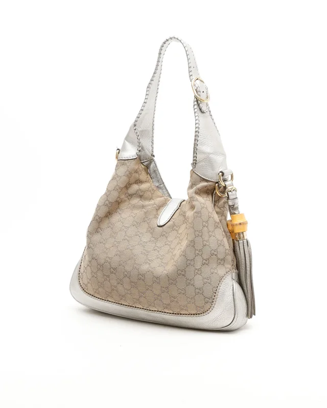 Gucci New Jackie Tassel Bamboo Bag in Canvas from A Retro Tale, photo 3 of 10