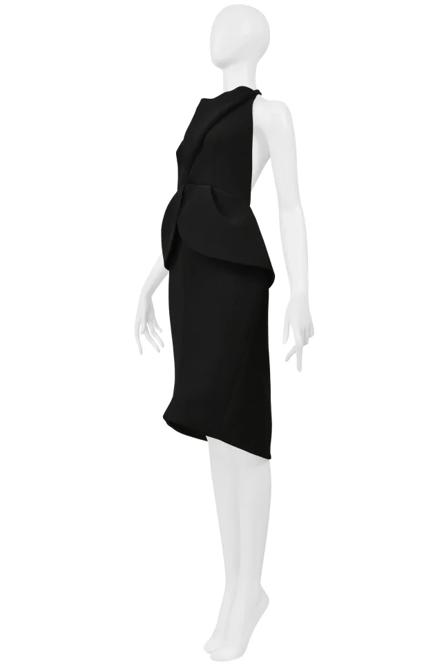 Balenciaga Black Wool Halter Dress 2013 in Black Wool from Resurrection Vintage, photo 3 of 8