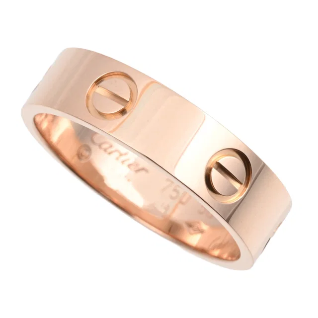 Cartier 18K Love Ring #58 Pink Gold in Pink from VINTAGE QOO TOKYO