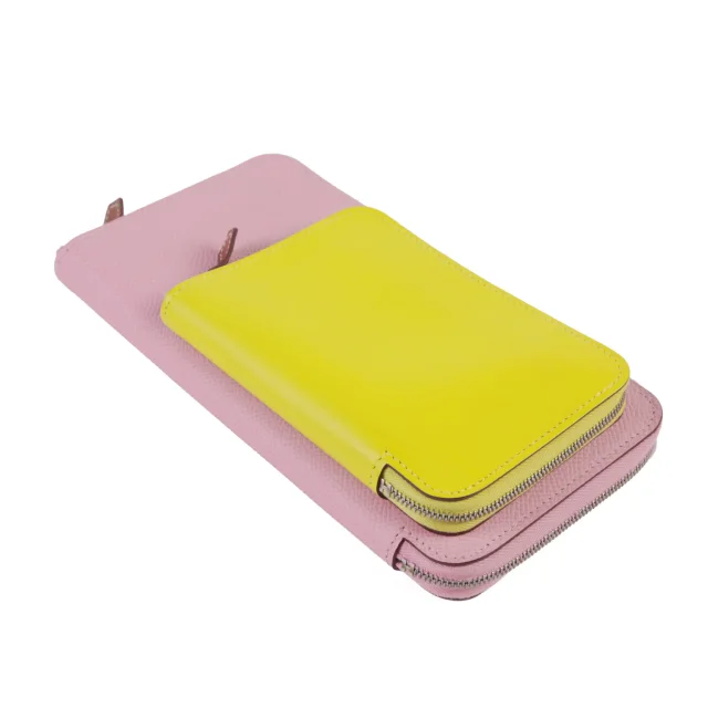 Hermès Nouveau To Go wallet Mauve Sylvestre (X9) Lime (9R) Cuivre (6C) in Epsom leather from Ginza Xiaoma, photo 4 of 4