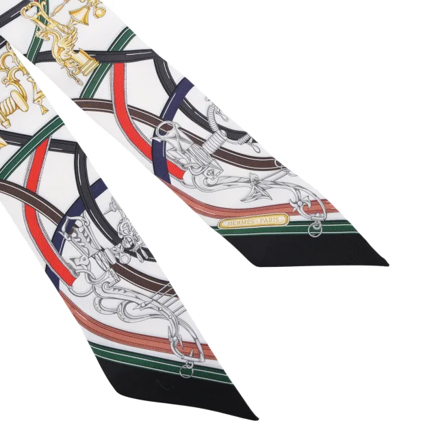 Hermès Twilly Harnais Legendaire White in White Silk from Ginza Xiaoma, photo 4 of 4