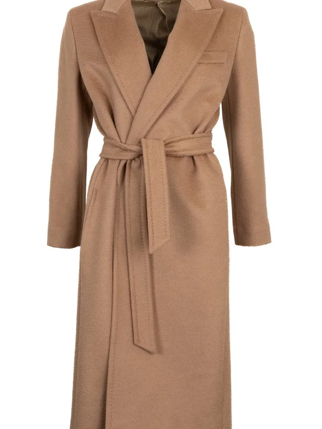 Max Mara Seoul 2017 - Camel Long Belted Coat in neutral|brown Wool from Poshmark