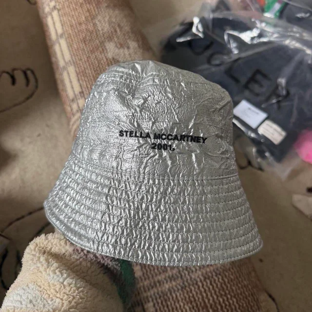 Stella McCartney Women's Hat - Silver in silver|gray from Depop, photo 5 of 5
