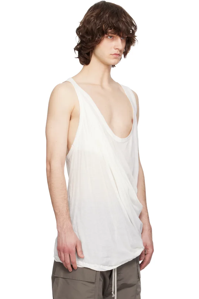 Rick Owens Off-White Temple Pony Tank Top, photo 2 of 2 from SSENSE