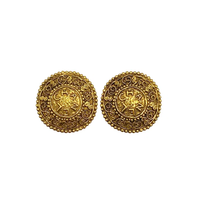 Chanel Vintage Earrings Cocomark Logo Round Accessory from Luxury Promise