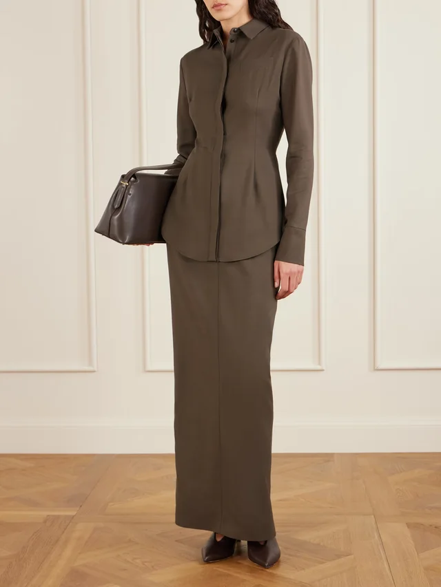 TOVE Fey woven maxi skirt in Brown, photo 2 of 2 from NET-A-PORTER (Canada)