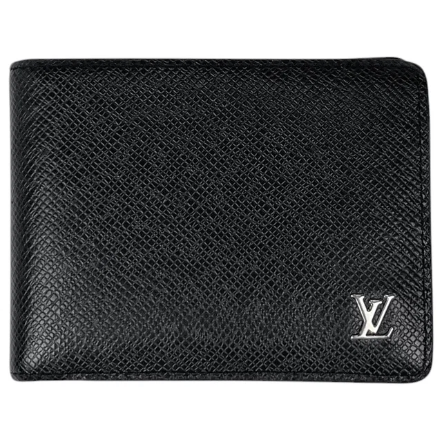 Louis Vuitton Portefeuille Multiple Fold Wallet Taiga Noir in Black from The Reluxe