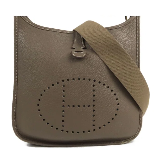 Hermès Evelyne 1 PM Etoupe Silver Taurillon Shoulder Bag in Taupe from The Reluxe