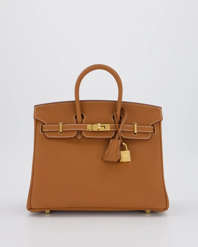 HOT* Hermès Birkin 25 Retourne Bag in Gold Togo leather from Sellier, photo 20 of 21