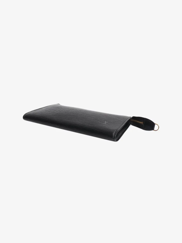 Louis Vuitton Black 1996 EPI leather key pouch in Black Leather from Sign of the Times, photo 3 of 8