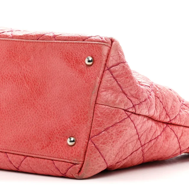 Chanel Glazed Calfskin Large On The Road Tote Pink in Pink Calfskin from FASHIONPHILE, photo 10 of 11