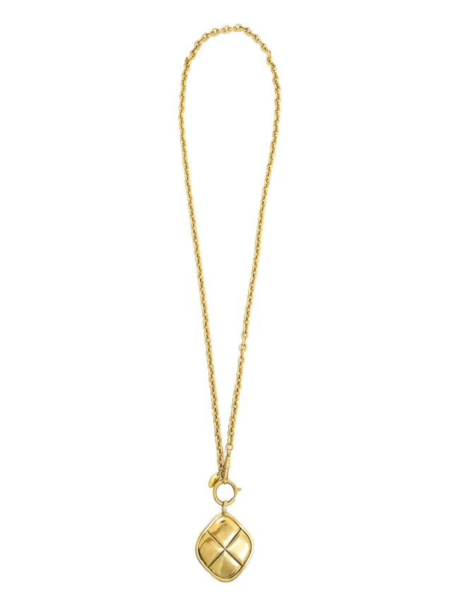 Chanel Quilted Pendant Necklace from Arcade Vintage