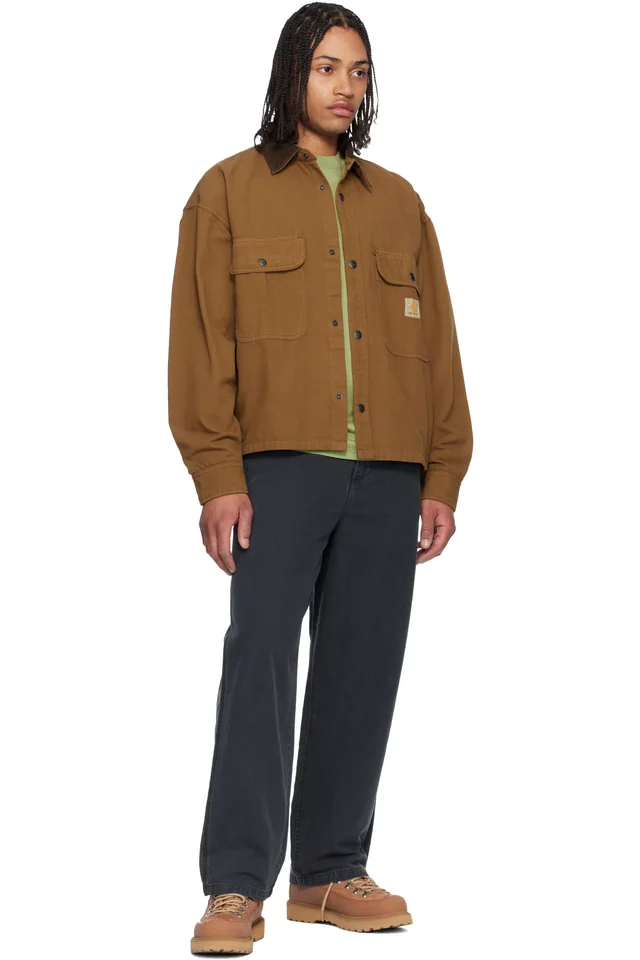 Carhartt Work In Progress Tan Prescott Overshirt, photo 4 of 4 from SSENSE