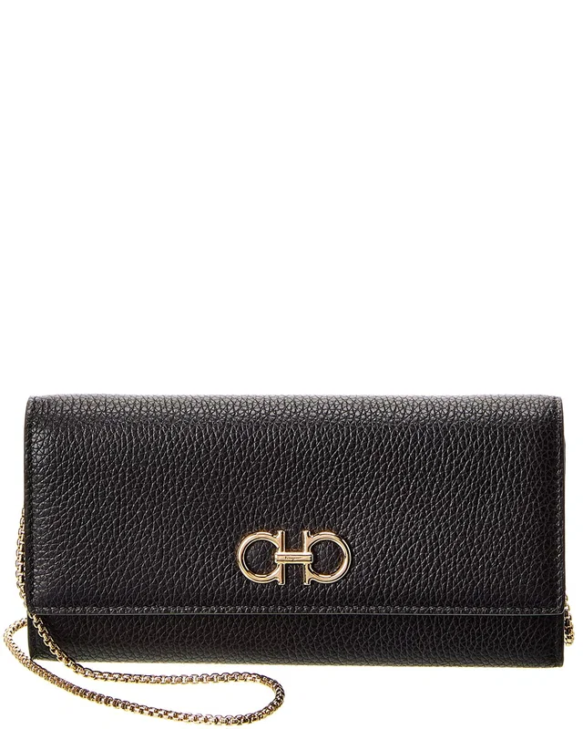 Ferragamo Gancini Leather Wallet On Chain, image 1 of 1 from Rue La La