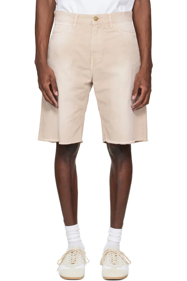Stockholm (Surfboard) Club Beige 5-Pocket Chino Shorts, image 1 of 1 from SSENSE