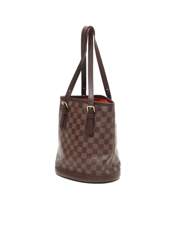 Louis Vuitton Damier Ebene Marais Bucket Bag in Brown Canvas from A Retro Tale, photo 3 of 11