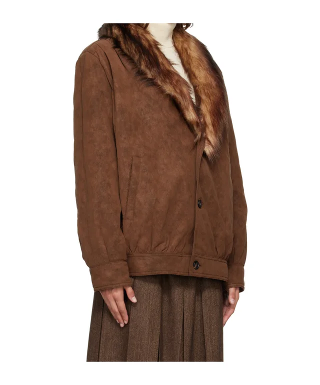 Mm6 Maison Margiela Faux-Fur Collar Sports Jacket, photo 6 of 7 from SENSER