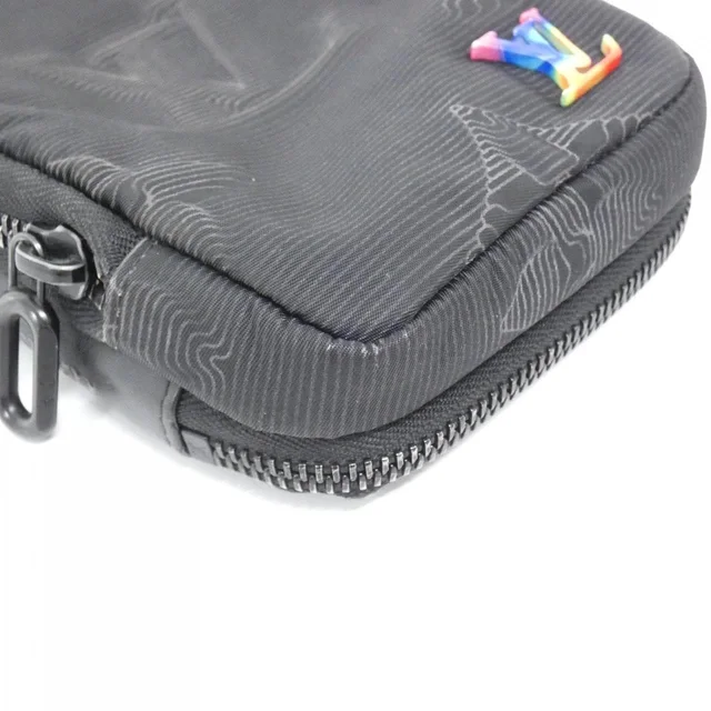 LOUIS VUITTON 2054 Double Phone Pouch M80141 Shoulder Bag in BLACK / BLACK metal fittings Nylon from KOMEHYO, photo 3 of 10