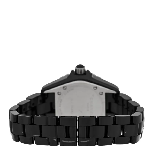 Chanel Stainless Steel Ceramic 33mm J12 Quartz Watch Black in Black Ceramic from FASHIONPHILE, photo 3 of 4