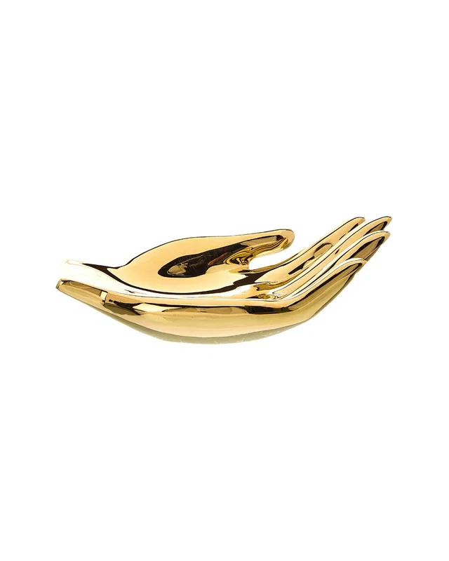 Jonathan Adler Brass Hand Bowl, image 1 of 1 from Rue La La