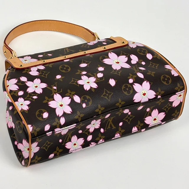 Louis Vuitton Sac Retro PM Handbag Ribbon Cherry Blossom Takashi Murakami 2-Way in Leather from The Reluxe, photo 2 of 2