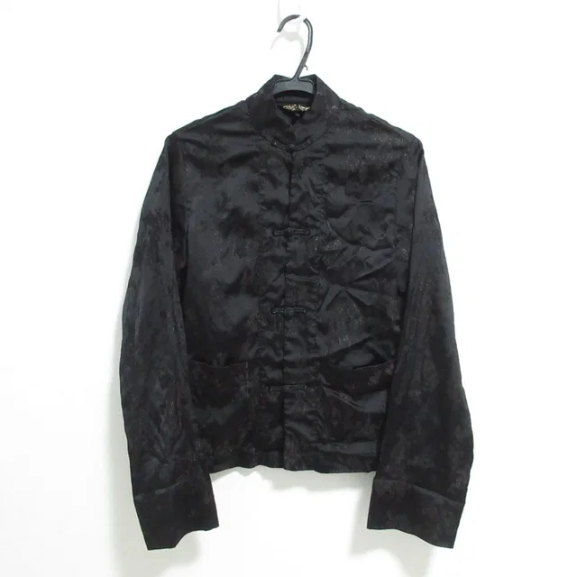BLACK COMME des GARCONS Flower Jacquard Shirt in Black from LuxUness