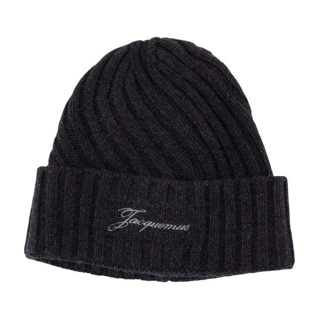 Jacquemus Acu00767ak00287-970 Beanie — Black Cashmere Beanies in Black Cashmere from HEWI
