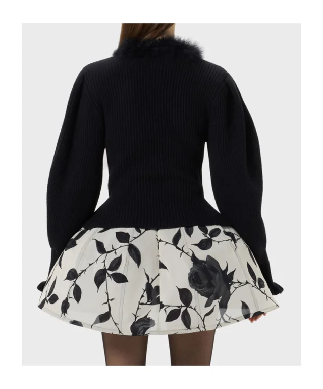 Blumarine Wool jumper with fur-trimmed neckline, photo 5 of 5 from SENSER