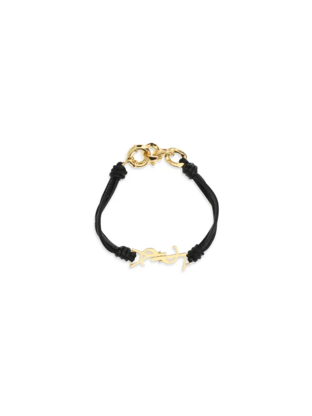 Saint Laurent Cassandre Bracelet — Black Calf Leather Bracelets in Black Calfskin from HEWI, photo 3 of 3