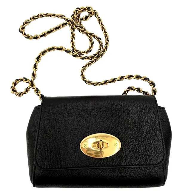 Mulberry Mini Lily Grained Leather Bag in black Caviar leather from Poshmark