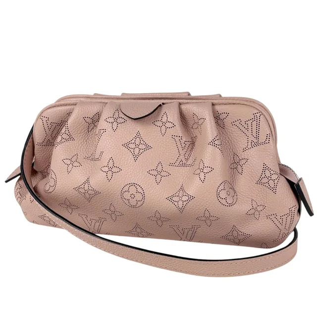 Louis Vuitton Scala Mini Shoulder Bag Monogram Mahina Magnolia in Leather from The Reluxe