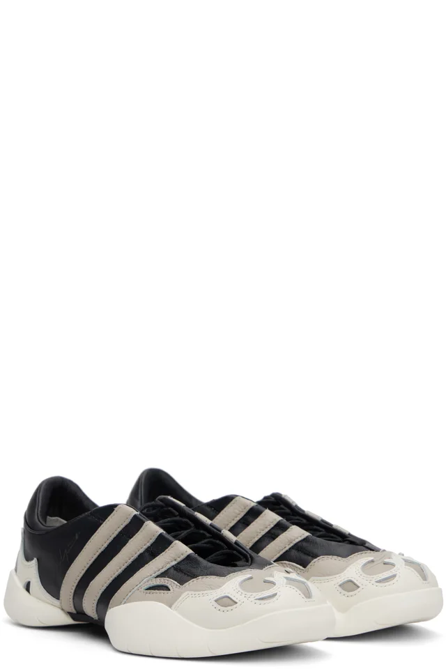 Y-3 Black & Gray Regu Mary Jane Sneakers, photo 4 of 5 from SSENSE