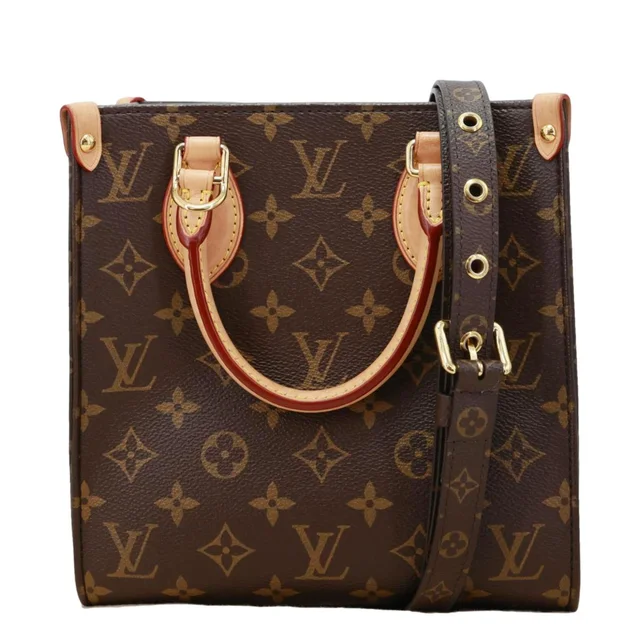 Louis Vuitton Sac Plat BB Monogram Canvas Crossbody Bag Brown in Brown Coated canvas from Dallas Designer Handbags