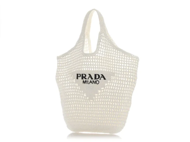 Prada woven raffia tote in White Woven leather from Ann's Fabulous Finds, photo 2 of 9