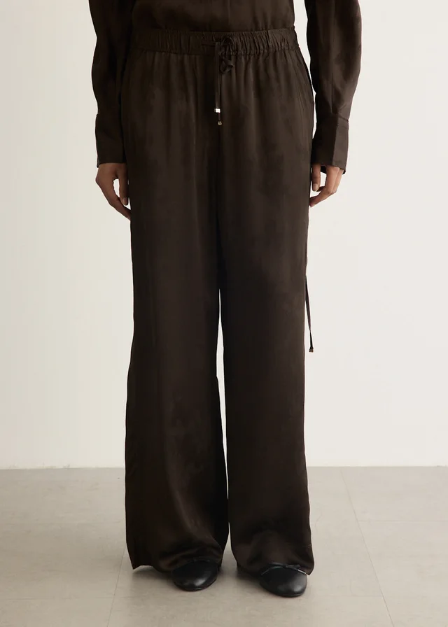 Ganni Fluid Satin Jacquard Elasticated Pants from Incu, photo 1 of 1