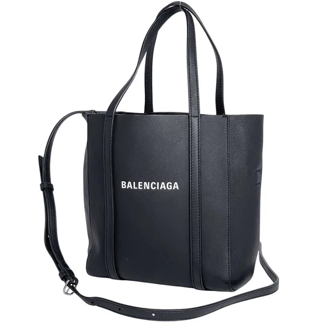 Balenciaga Everyday Tote XXS 2-Way Handbag Leather Black in Black Leather from The Reluxe