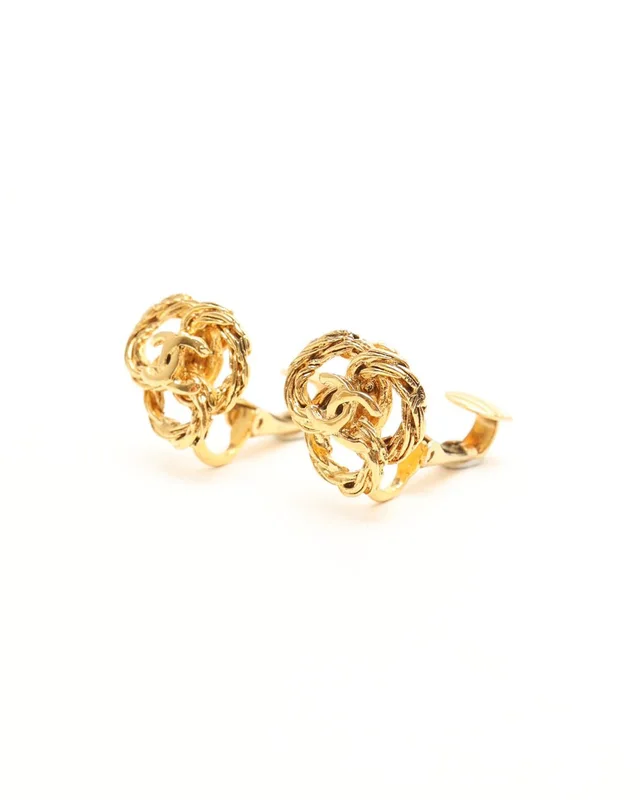 Chanel CC Clip-on Earrings from A Retro Tale, photo 2 of 4