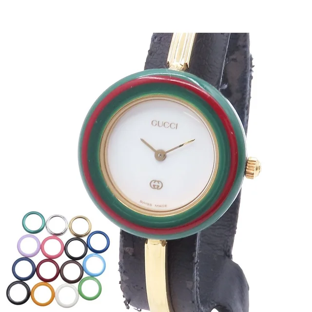 Gucci Change Bezel 11/12 White Bangle Watch Replacement 15 Pieces Quartz in White from The Reluxe