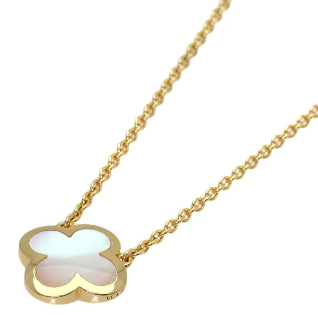 Van Cleef & Arpels Pure Alhambra Shell Necklace 18k Yellow Gold in Yellow from The Reluxe