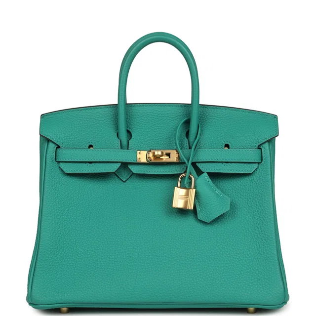 Hermès Birkin 25 Vert Verone Togo Gold Hardware in Green Togo leather from Madison Avenue Couture