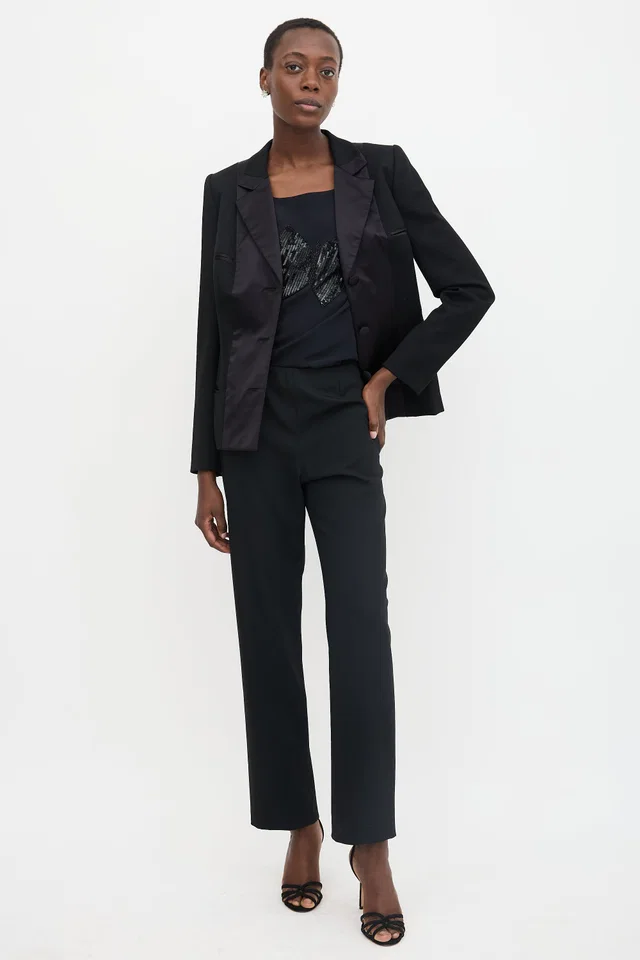 Dior FW 2001 Haute Couture Smoking Suit in Satin from VSP Consignment