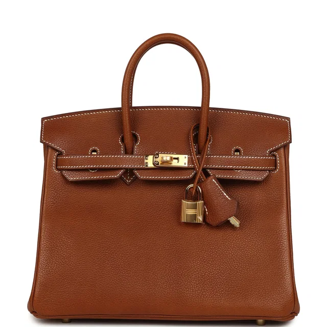 Hermès Birkin 25 Fauve Barenia Faubourg Gold Hardware in Calfskin from Madison Avenue Couture