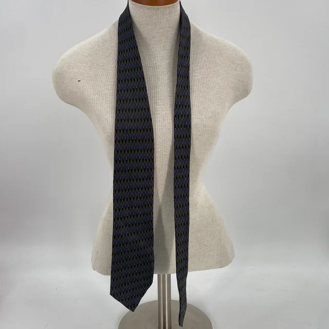 Ziggurat By Mulberry Neckwear Blue Green Patterned Pure Silk Tie in blue|green Silk from Poshmark
