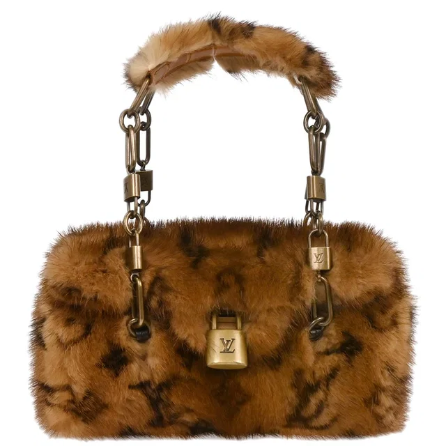 Louis Vuitton 2004 Monogram Mink Crocodile Mini Papillon Handbag M92703 in Crocodile from AMORE Vintage Tokyo